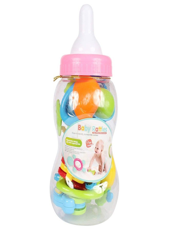Smart Picks 7 Pieces Newborn Toddler Baby Teether Rattle Play Gift Set for Kids/Children (Multi Color) - Image 2